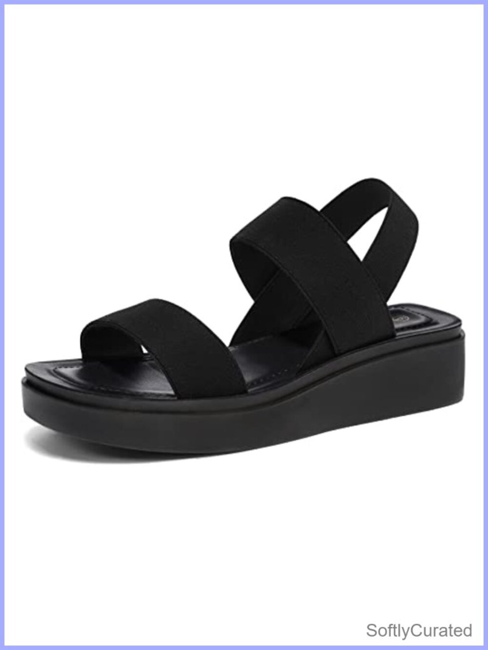 Women's Platform Wedge Sandals Elastic Slingback Summer Shoes